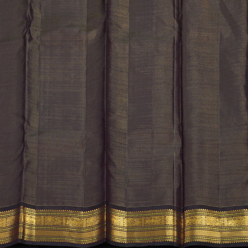 Hayagrivas Handloom Mint Green Kanjivaram Silk Saree with Kanchana Brown Border KBE2331B3-1