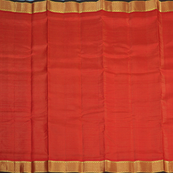 Hayagrivas Handloom Red Ten Yards Silk Saree KBE2332B2-1