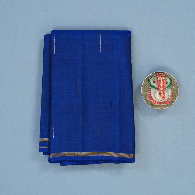 Hayagrivas Handloom MS Blue Kanjivaram Silk Saree KBE2335B1-1