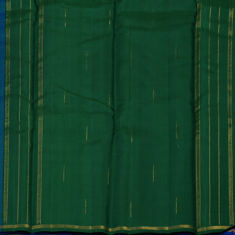 Hayagrivas Handloom MS Blue Kanjivaram Silk Saree KBE2335B1-1