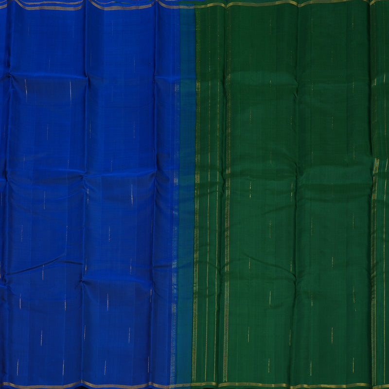 Hayagrivas Handloom MS Blue Kanjivaram Silk Saree KBE2335B1-1