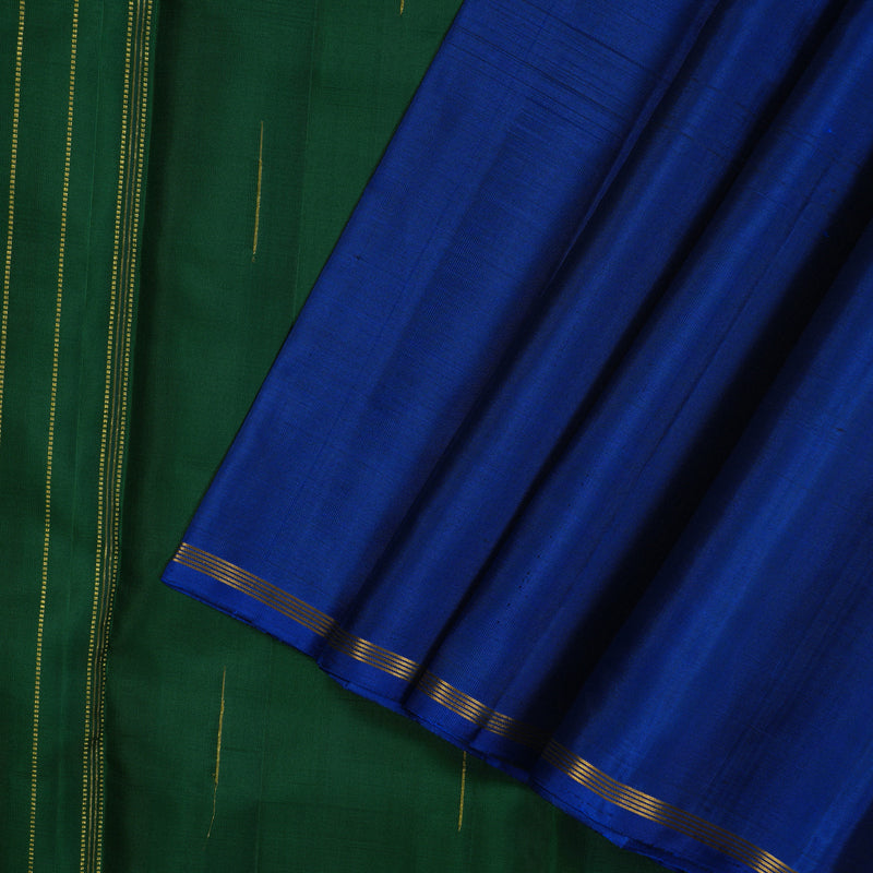 Hayagrivas Handloom MS Blue Kanjivaram Silk Saree KBE2335B1-1