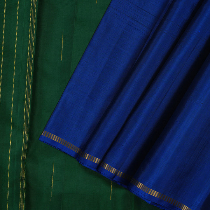 Hayagrivas Handloom MS Blue Kanjivaram Silk Saree KBE2335B1-1