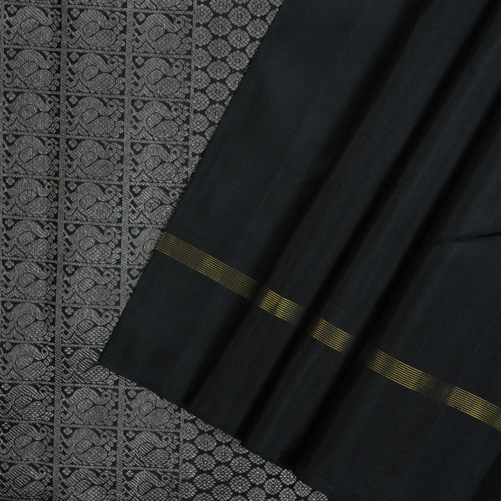 Hayagrivas Handloom Black Kanjivaram Silk Saree KBE2335B6-2
