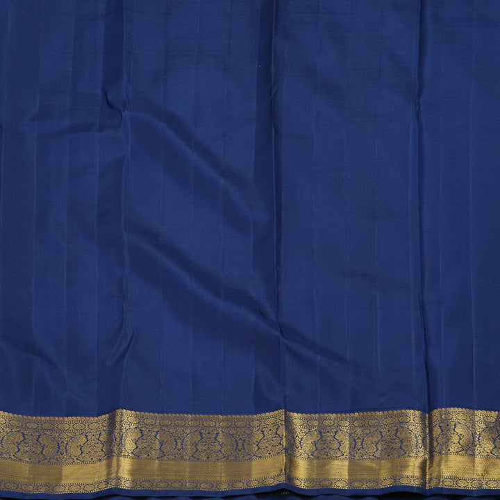 Hayagrivas Handloom Lilac Kanjivaram Silk Saree with Dark Blue Border KBE2336B5-1