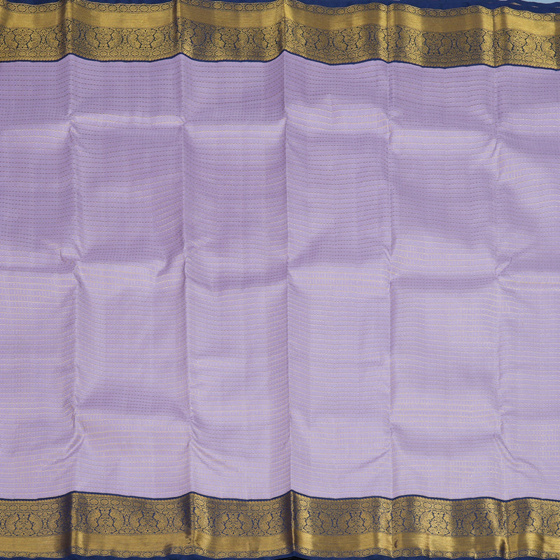 Hayagrivas Handloom Lilac Kanjivaram Silk Saree with Dark Blue Border KBE2336B5-1