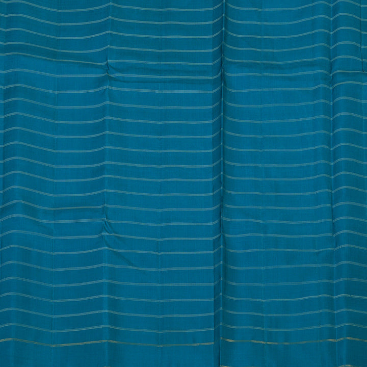 Hayagrivas Handloom Teal Blue Kanjivaram Silk Saree KBE2336B7-1