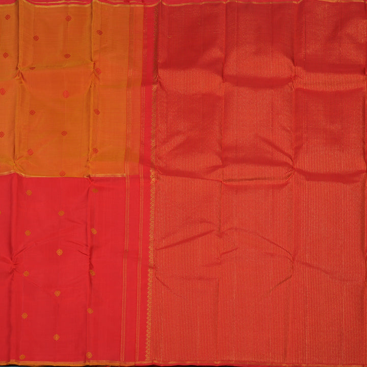 Hayagrivas Handloom Orange & Red Kanjivaram Silk Saree KBE2337B2-2