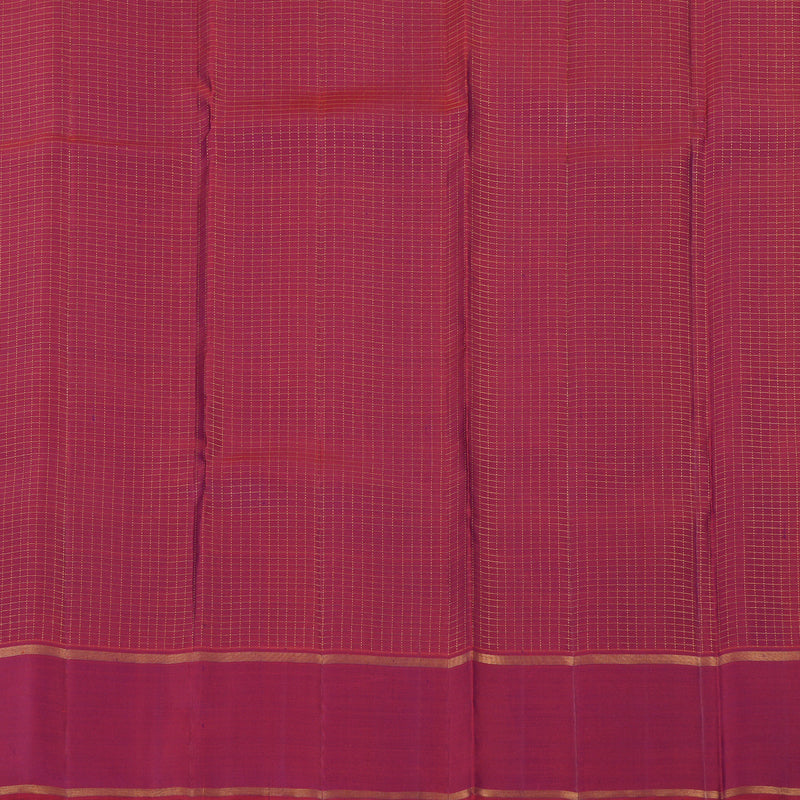 Hayagrivas Handloom Violet Kanjivaram Silk Saree with Magenta Border KBE2337B5-1