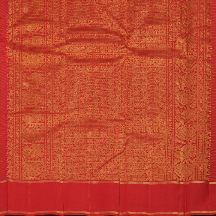Hayagrivas Handloom Red Kanjivaram Silk Saree KBE2337B5-2