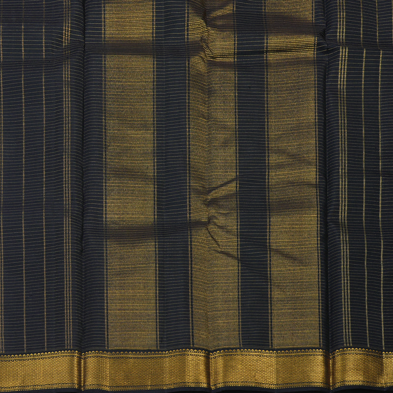 Hayagrivas Handloom Grey Kanjivaram Silk Saree with Karum Neelam Border KBE2339B13-1