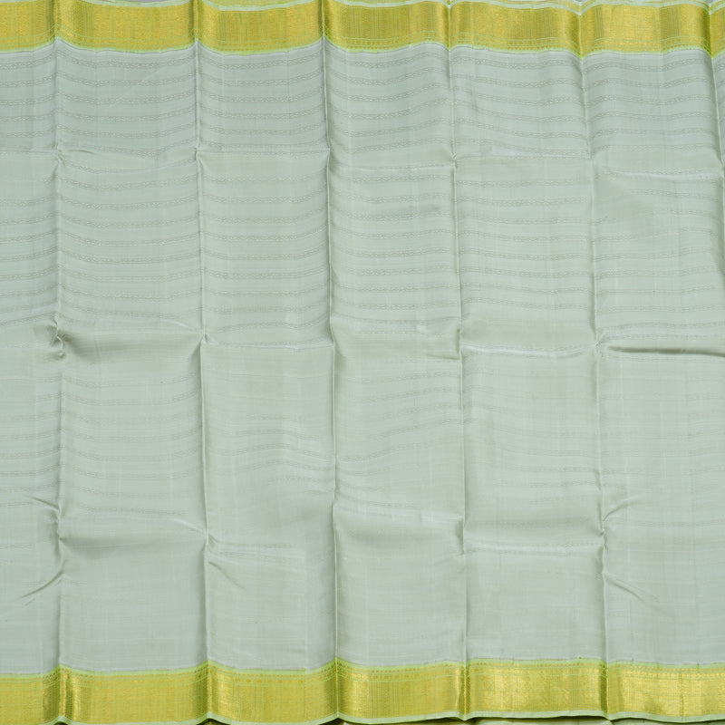Hayagrivas Handloom Pastel Green Kanjivaram Silk Saree with Neon Green Border KBE2339B5-1
