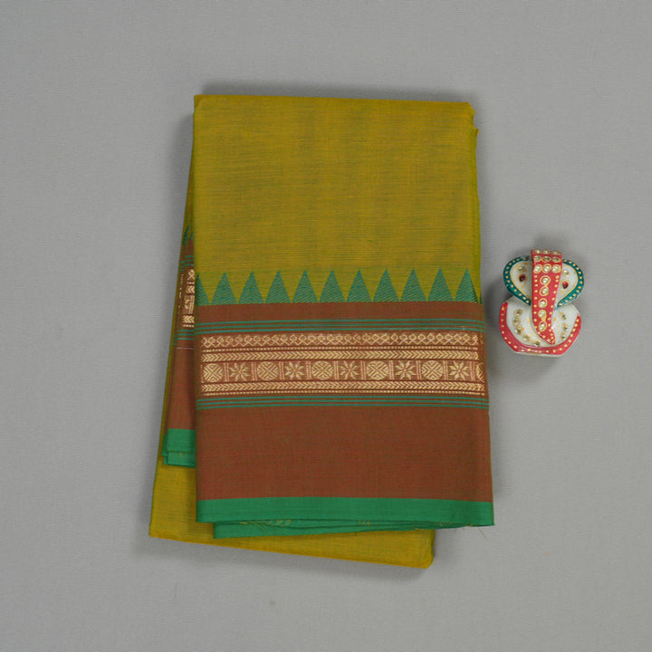 Hayagrivas Handloom Pure Cotton Saree in Charming Mehendi Green KBE233D1-12