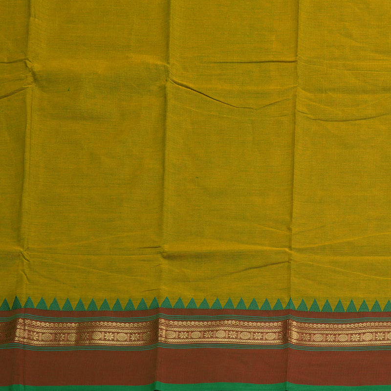 Hayagrivas Handloom Pure Cotton Saree in Charming Mehendi Green KBE233D1-12