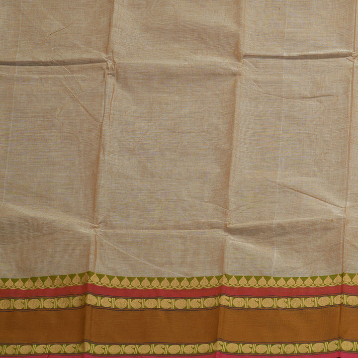 Hayagrivas Handloom Pure Cotton Saree in Graceful Sandal KBE233D1-13