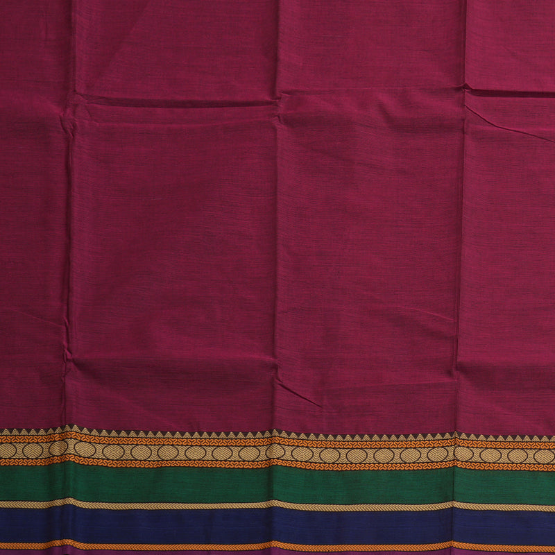 Hayagrivas Handloom Pure Cotton Saree in Stunning Purple KBE233D1-17