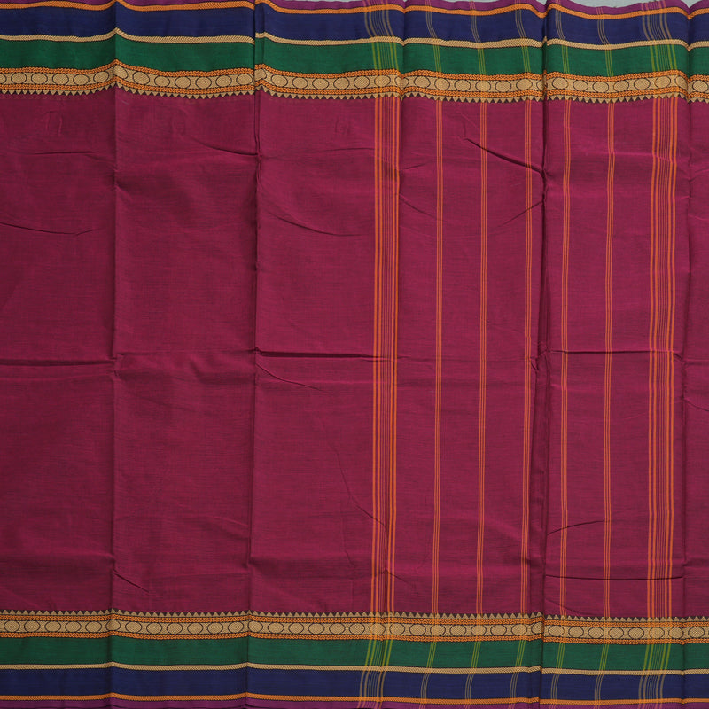 Hayagrivas Handloom Pure Cotton Saree in Stunning Purple KBE233D1-17