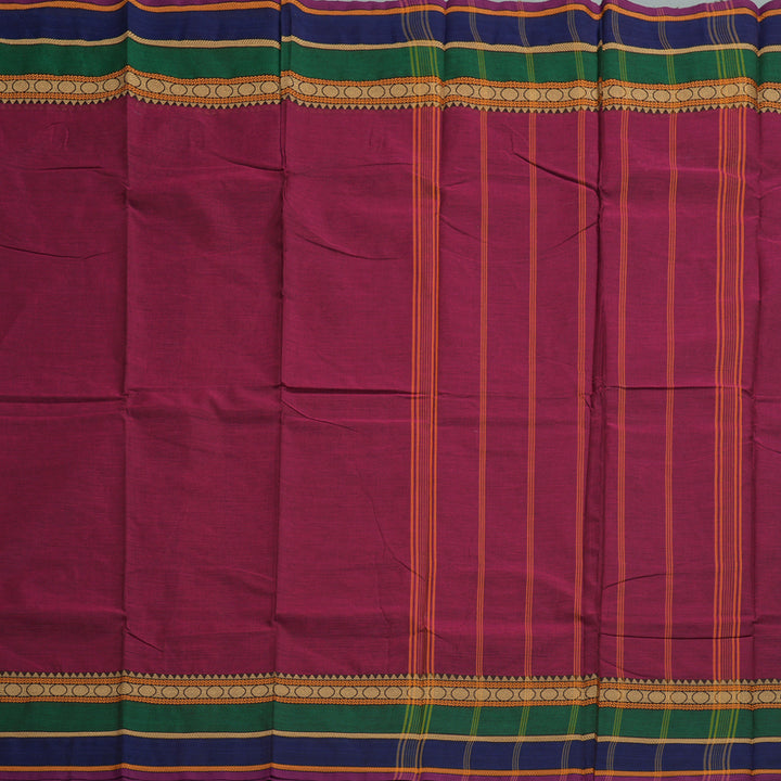 Hayagrivas Handloom Pure Cotton Saree in Stunning Purple KBE233D1-17