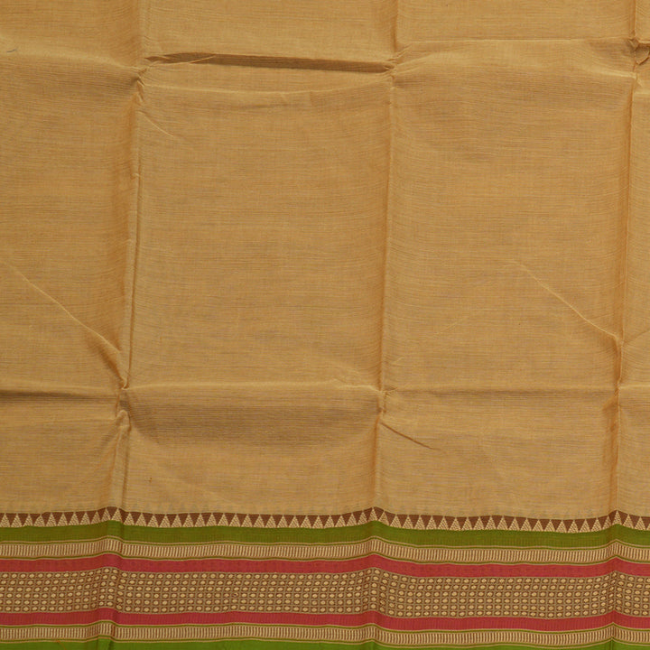 Hayagrivas Sandal Handloom Pure Cotton Saree with Brown Border KBE233D1-26