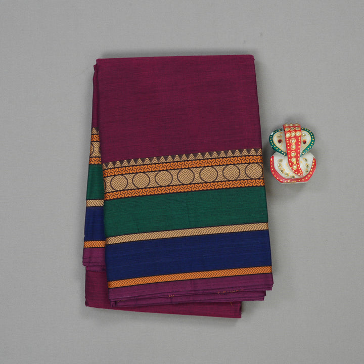 Hayagrivas Handloom Pure Cotton Saree in Attractive dark purple  KBE233D1-9