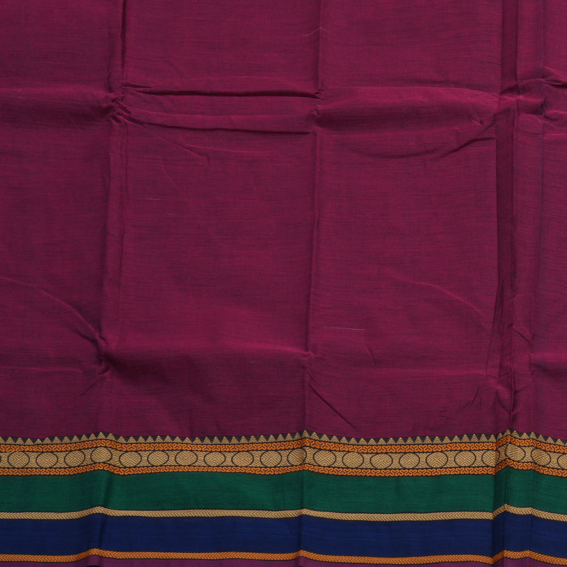 Hayagrivas Handloom Pure Cotton Saree in Attractive dark purple  KBE233D1-9