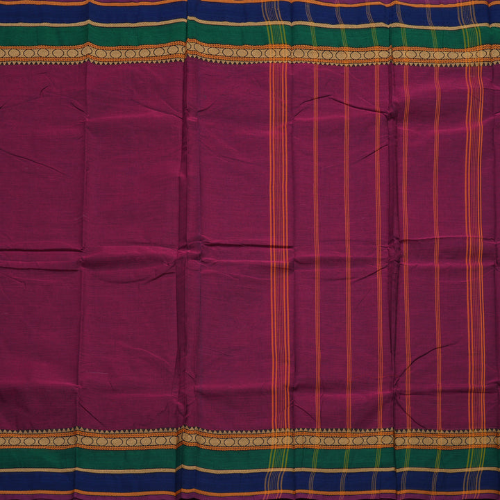 Hayagrivas Handloom Pure Cotton Saree in Attractive dark purple  KBE233D1-9