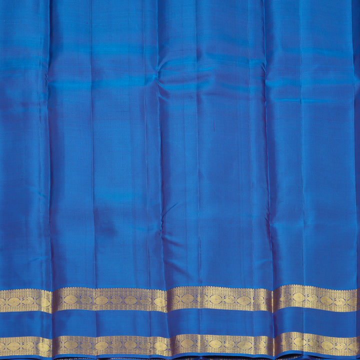 Hayagrivas Handloom Purple Kanjivaram Silk Saree with Blue-Purple Border KBE2340B10-4