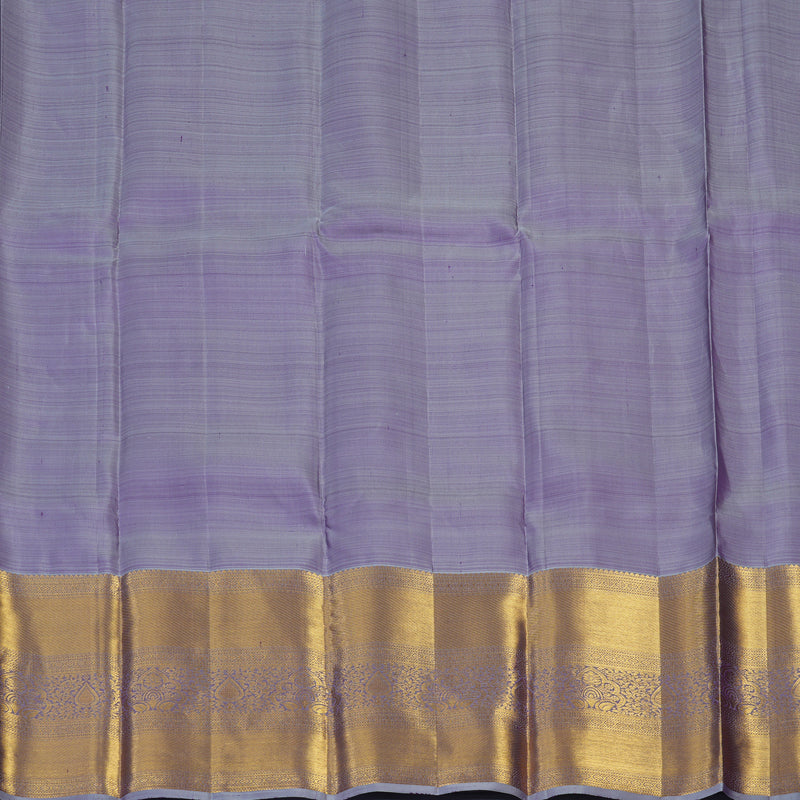 Hayagrivas Handloom Purple Kanjivaram Silk Saree with Bluish-Grey Border KBE2340B2-4
