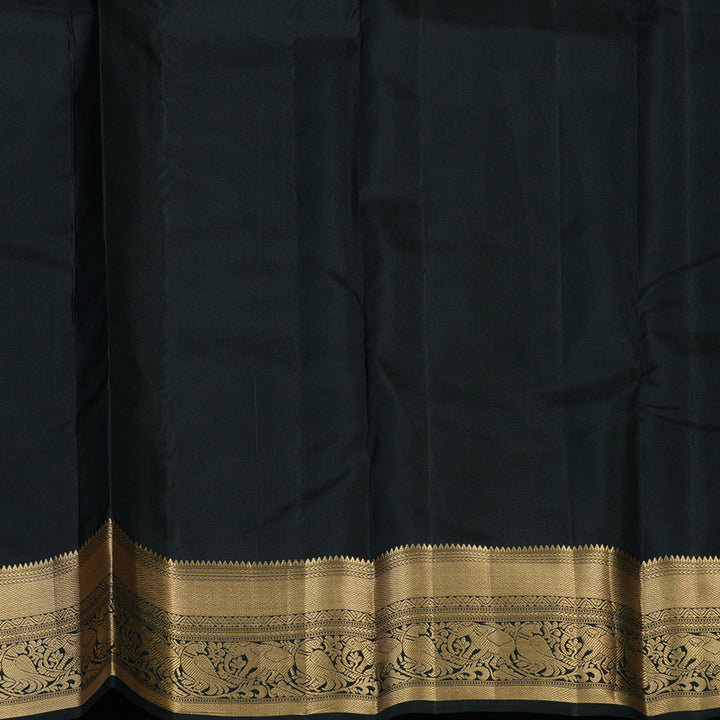 Hayagrivas Handloom Black Kanjivaram Silk Saree KBE2342B5-9