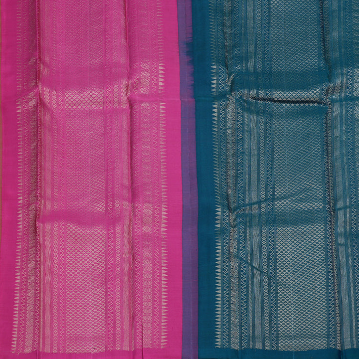 Hayagrivas Handloom Olive Green Kanjivaram Silk Saree KBE2345B1-3