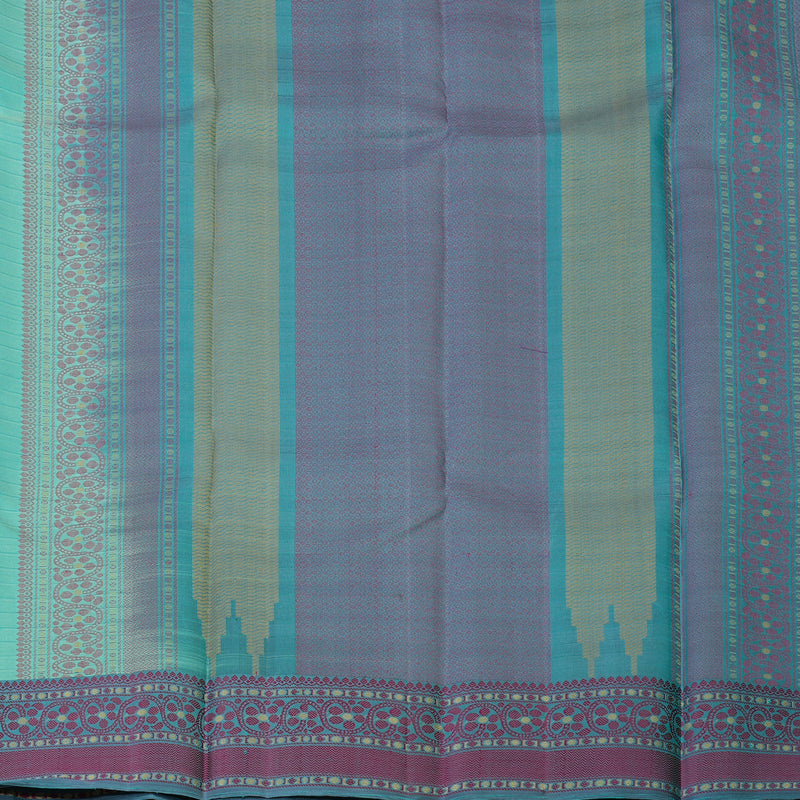 Hayagrivas Handloom Sea Green Kanjivaram Silk Saree with Bluish-Grey Border KBE2345B12-2
