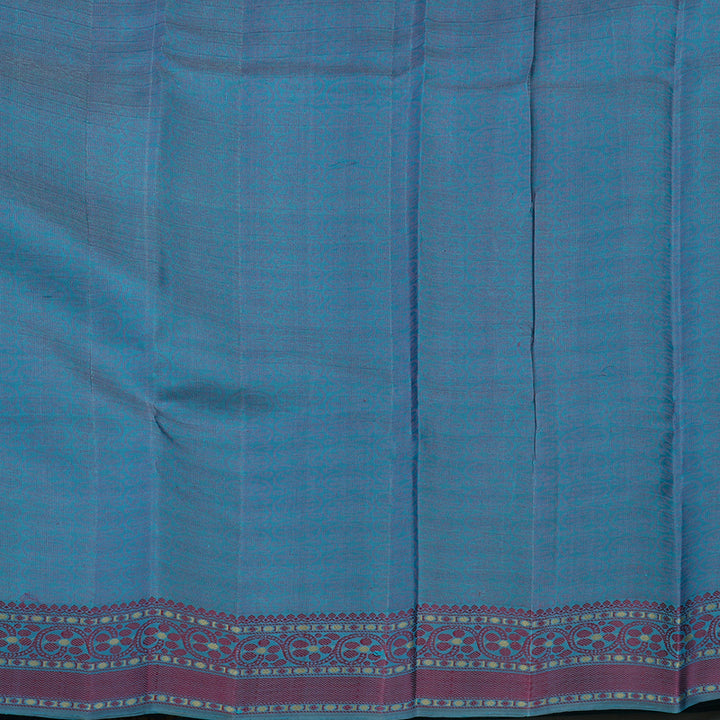 Hayagrivas Handloom Sea Blue Kanjivaram Silk Saree KBE2345B12-4