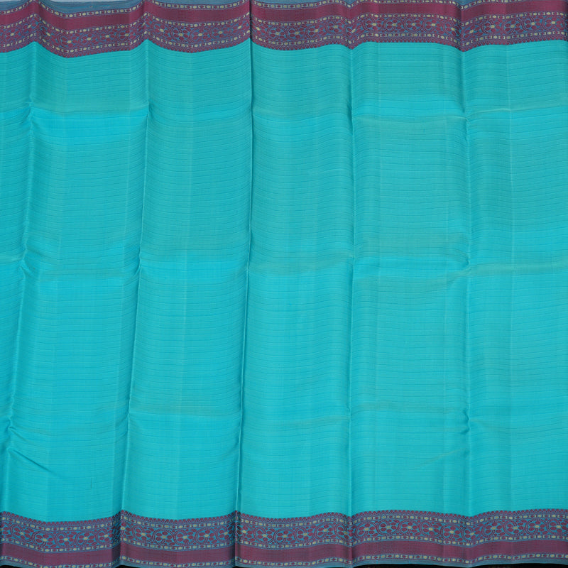 Hayagrivas Handloom Sea Blue Kanjivaram Silk Saree KBE2345B12-4