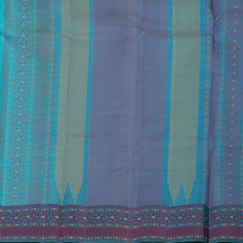 Hayagrivas Handloom Sea Blue Kanjivaram Silk Saree KBE2345B12-4