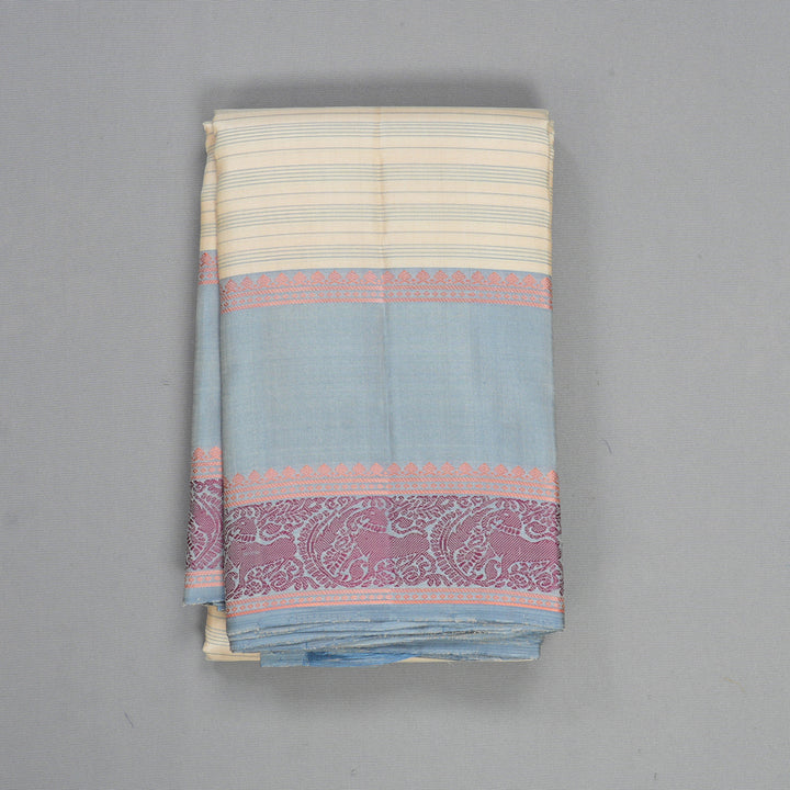 Hayagrivas Handloom Sandal Kanjivaram Silk Saree with Grey Border KBE2345B15-3