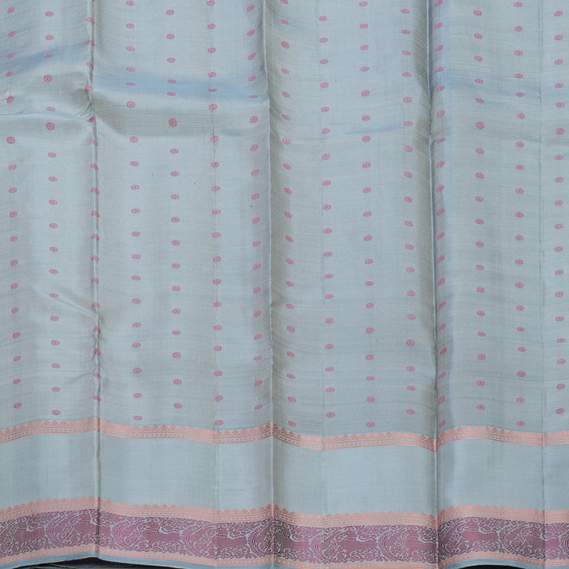 Hayagrivas Handloom Sandal Kanjivaram Silk Saree with Grey Border KBE2345B15-3