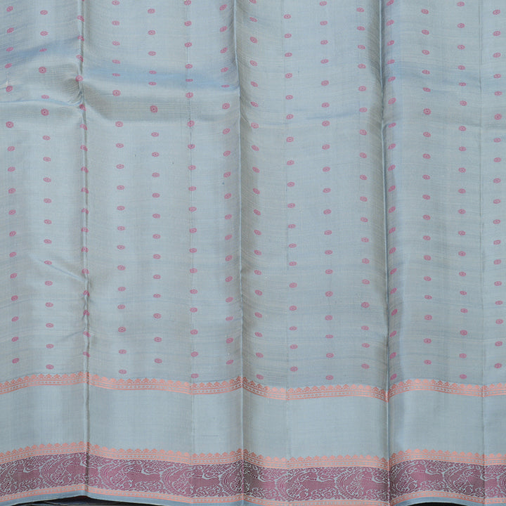 Hayagrivas Handloom Sandal Kanjivaram Silk Saree with Grey Border KBE2345B15-3