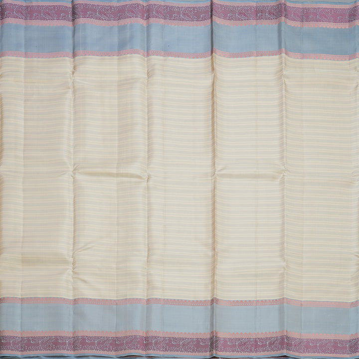 Hayagrivas Handloom Sandal Kanjivaram Silk Saree with Grey Border KBE2345B15-3