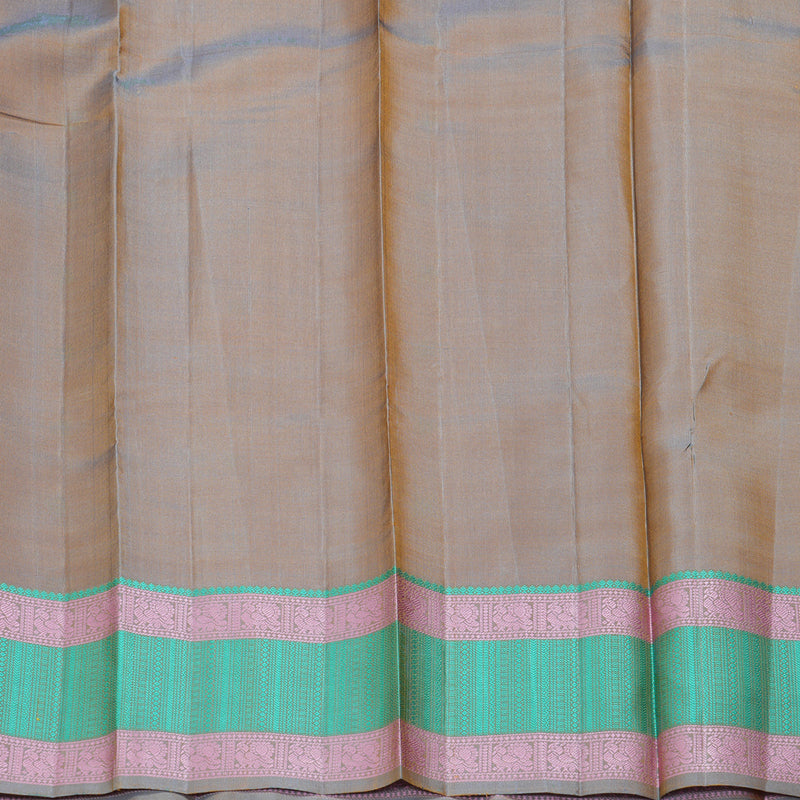 Hayagrivas Handloom Sunset Orange Kanjivaram Silk Saree KBE2345B21-1