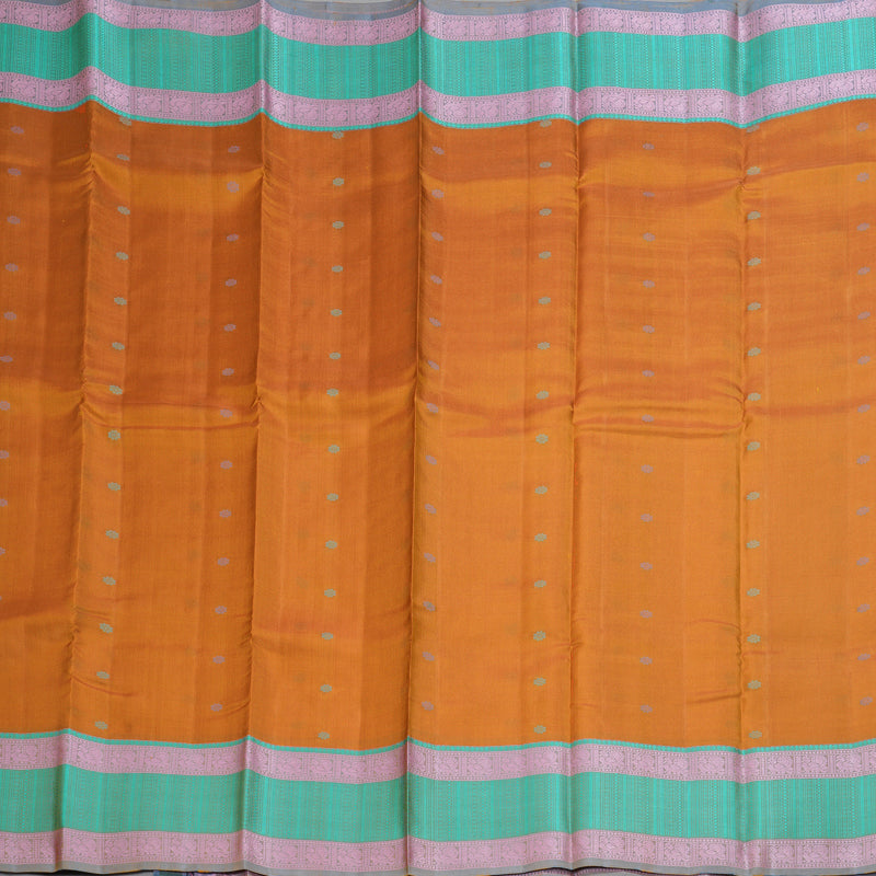 Hayagrivas Handloom Sunset Orange Kanjivaram Silk Saree KBE2345B21-1