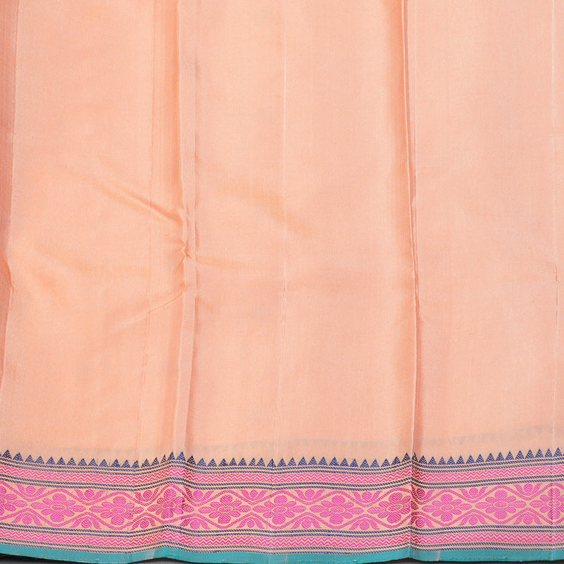 Hayagrivas Handloom Peach Orange Kanjivaram Silk Saree KBE2345B8-5