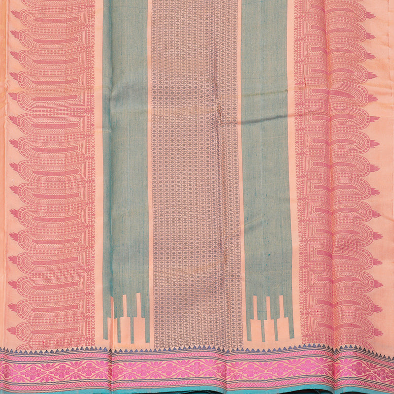 Hayagrivas Handloom Peach Orange Kanjivaram Silk Saree KBE2345B8-5