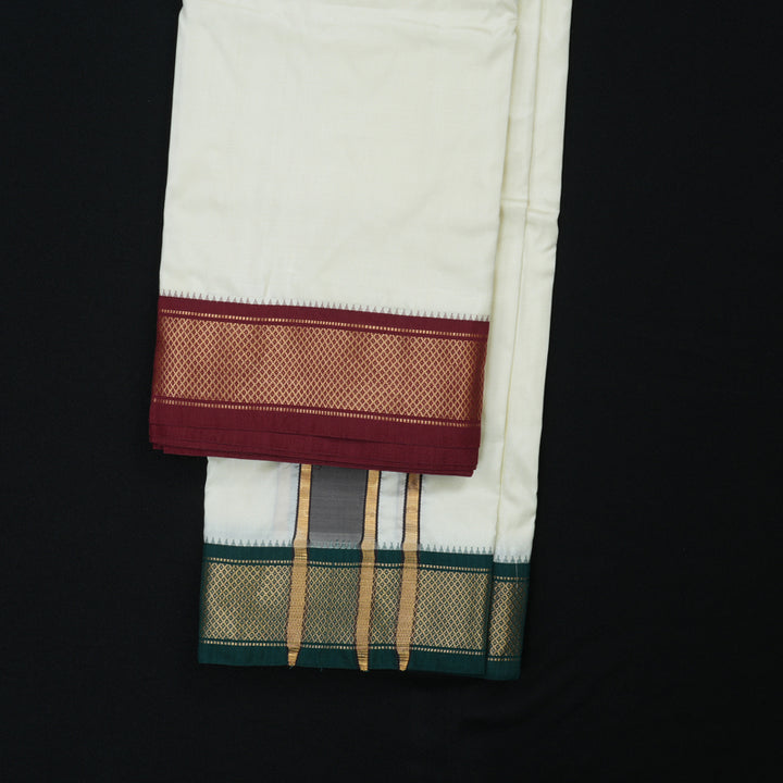 Hayagrivas Handloom 8*4 Silk Dhothi KBE2346B2-4