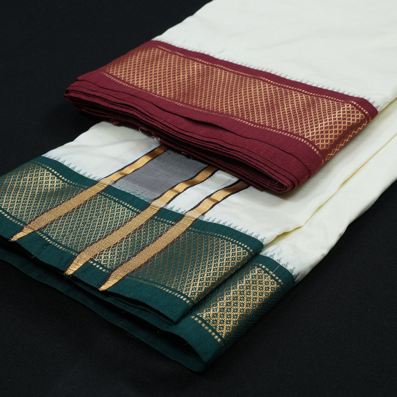 Hayagrivas Handloom 8*4 Silk Dhothi KBE2346B2-4