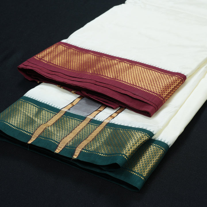 Hayagrivas Handloom 9*5 Silk Dhothi KBE2346B5-4