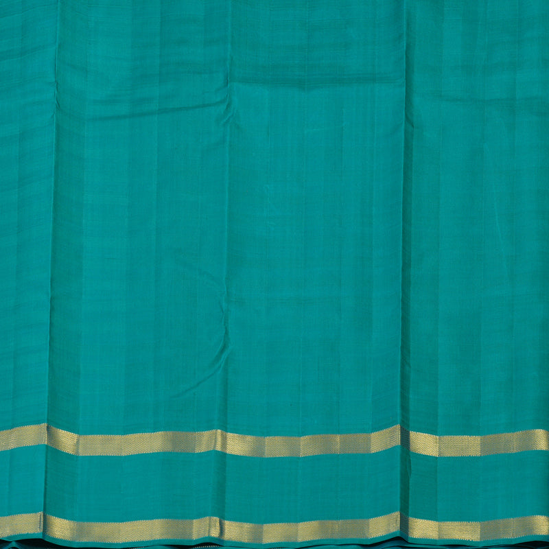 Hayagrivas Handloom Cream & Onion Pink Checks Kanjivaram Silk Saree with Rama Green Border KBE2348B4-1