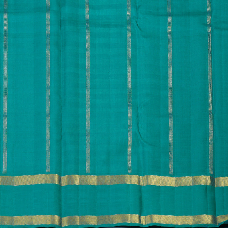 Hayagrivas Handloom Cream & Onion Pink Checks Kanjivaram Silk Saree with Rama Green Border KBE2348B4-1