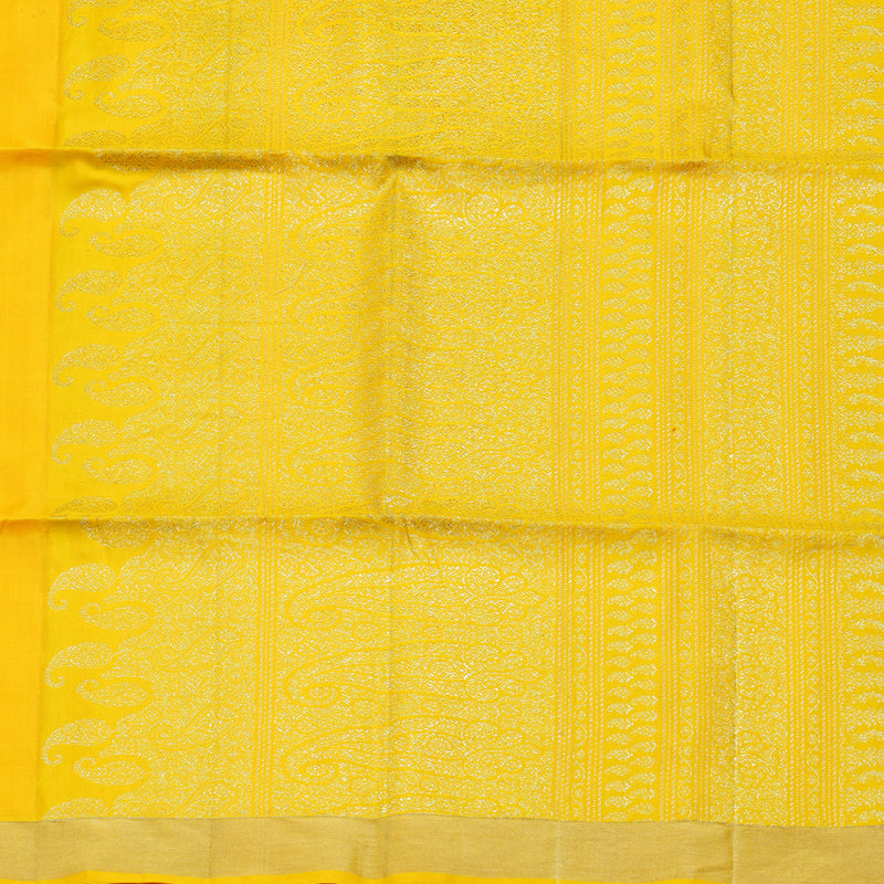 Hayagrivas Yellow Handloom Soft Silk Saree KBE234D1-11