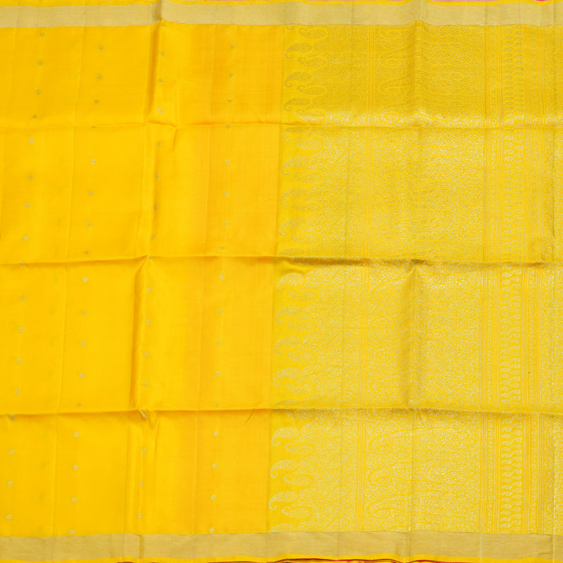 Hayagrivas Yellow Handloom Soft Silk Saree KBE234D1-11