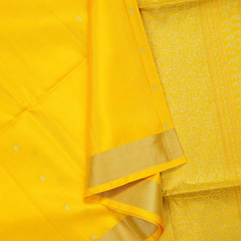 Hayagrivas Yellow Handloom Soft Silk Saree KBE234D1-11